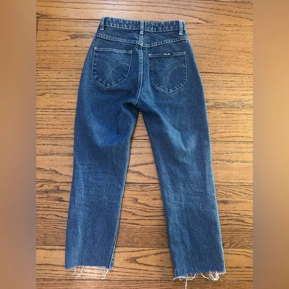 ROLLA"S High Rise Slim Jeans - Dusters Raw Hem Size 24 - Picture 5 of 5